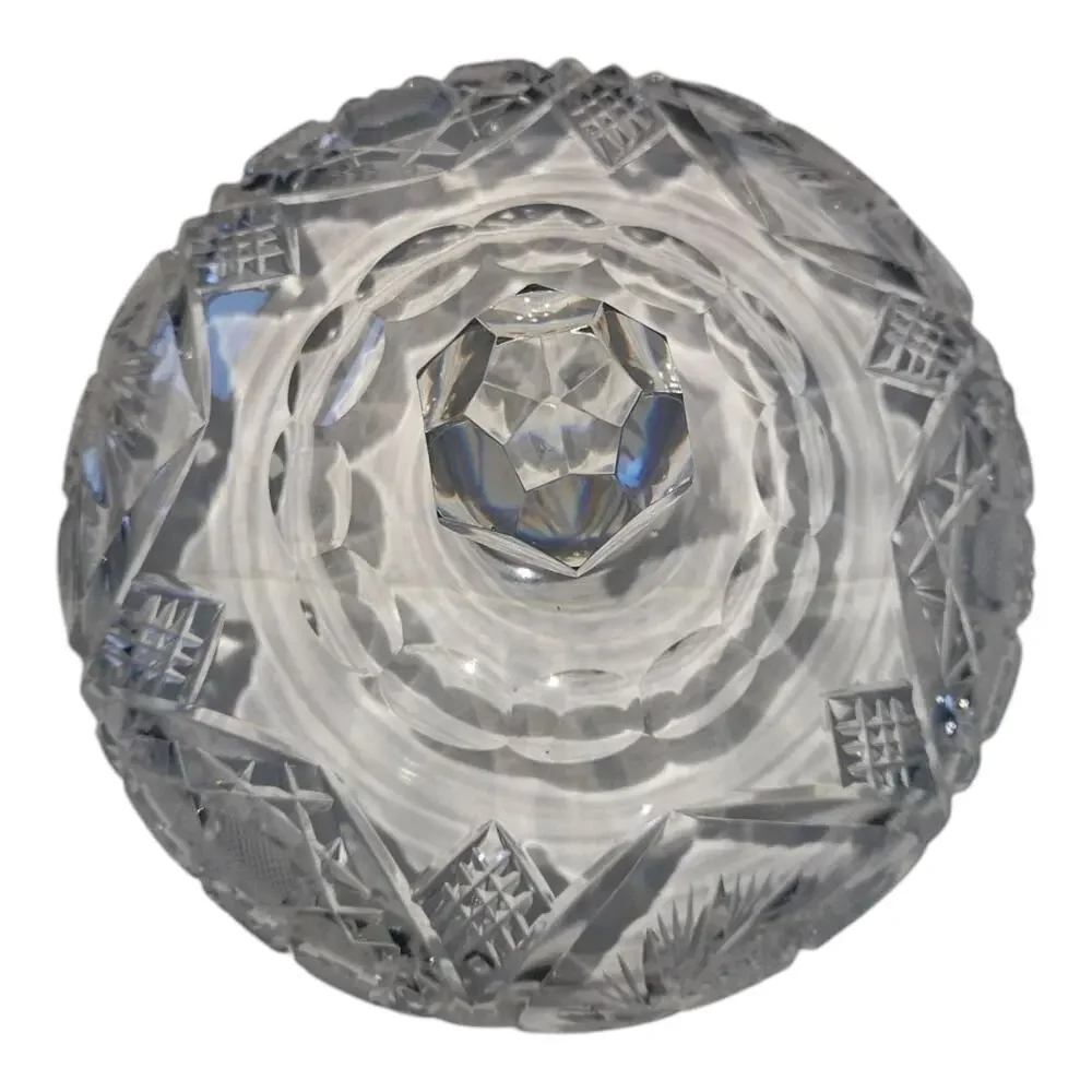 T.G.‎ Hawkes American Brilliant Leaded Crystal Dome Covered Antique Cheese Plate